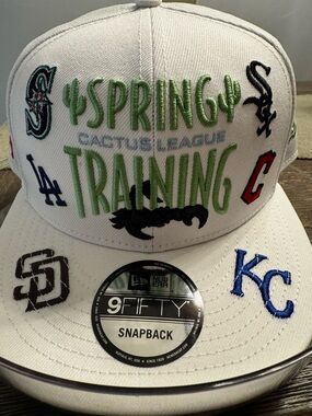 New Era White & Green 'Spring Training' Cactus League Embroidered Snapback
